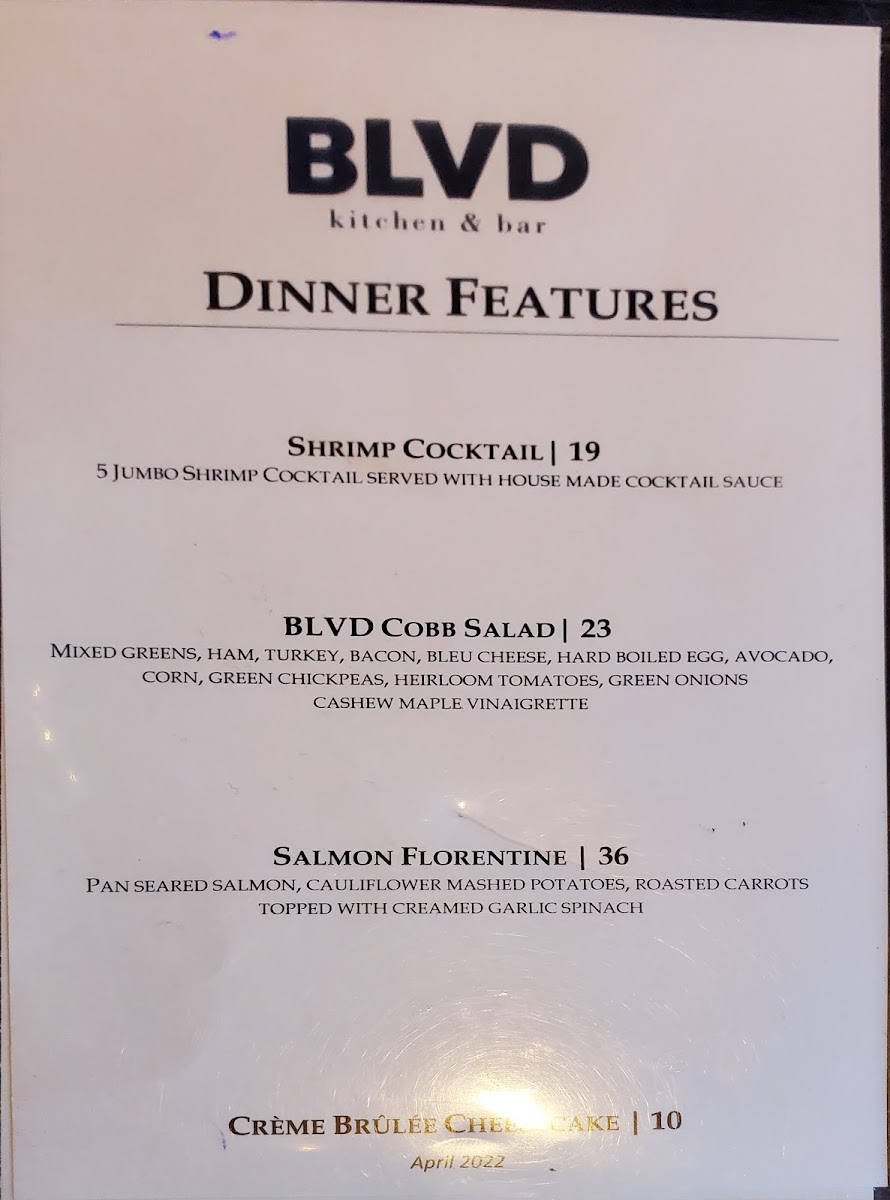 BLVD Kitchen & Bar Menu - Image 3