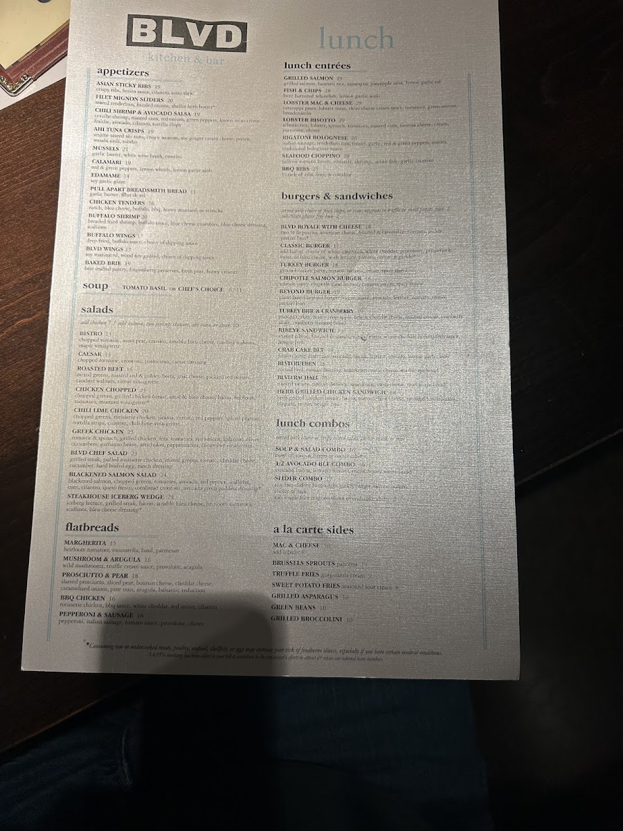 BLVD Kitchen & Bar Menu - Image 4